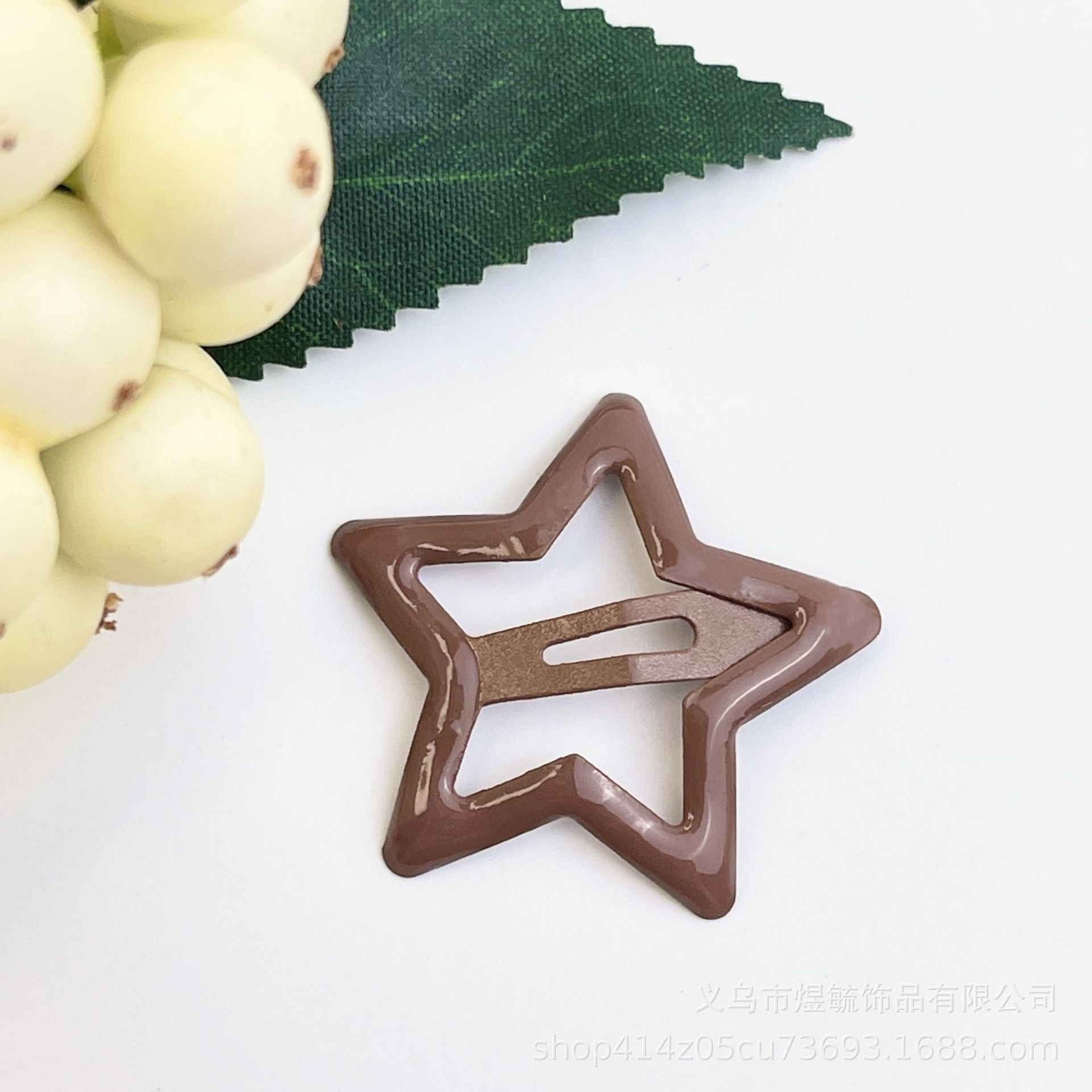 candy color dripping oil star hairpin dopamine cute pentagram hairpin bb clip broken hair bangs side clip Item Picture