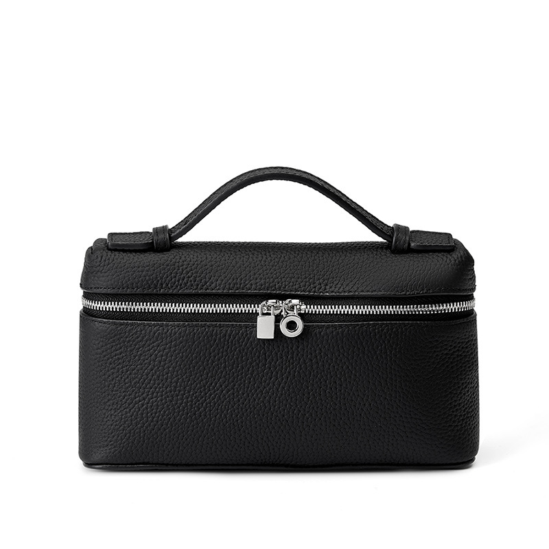 first layer cowhide lp19 lunch box bag genuine leather women's bag 2025 new gigi same style portable box bag messenger bag full figure