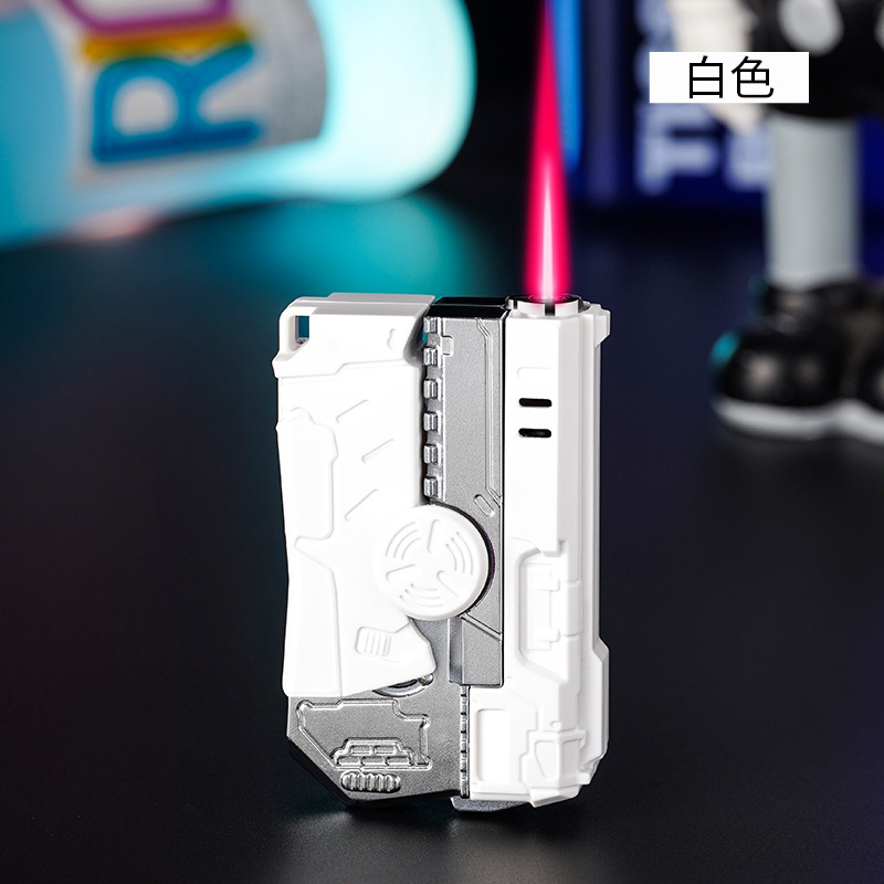 gyro lighter two-in-one folding rotating decompression new deformation internet celebrity gift lighter gift smoking set Application Scenario