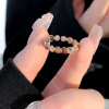natural stone tourmaline ring female special-interest design high sense simple bracelet ring retro little finger ring open index finger ring female Application Scenario