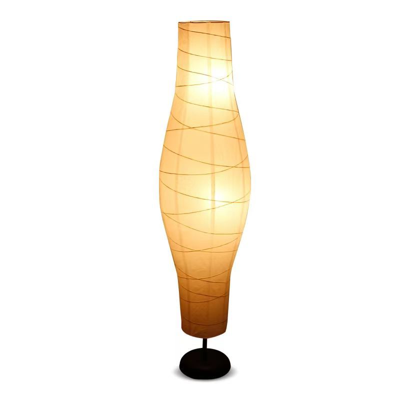 lampshade floor lamp nordic style ins style vertical simple living room bedroom creative warm led paper lighting full figure