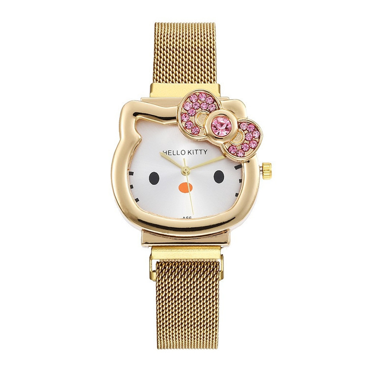 kitty  kt watch diamond bow magnet strap cute cartoon girl student watch  women's watch Application Scenario
