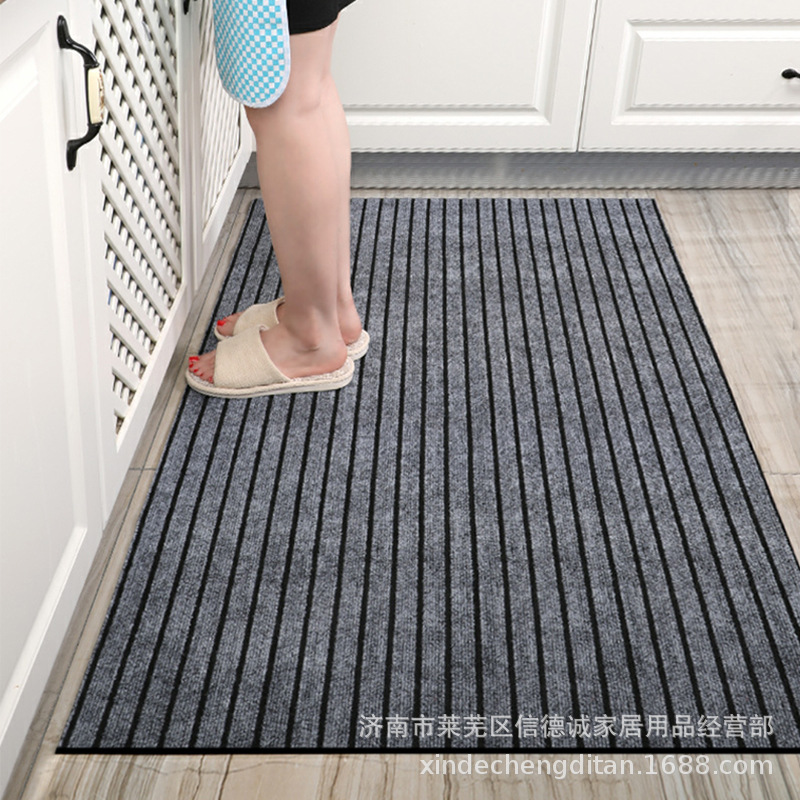 kitchen floor mat oil-proof stain-resistant floor mat absorbent oil-absorbing carpet home doorway door mat one piece dropshipping cutting details Picture