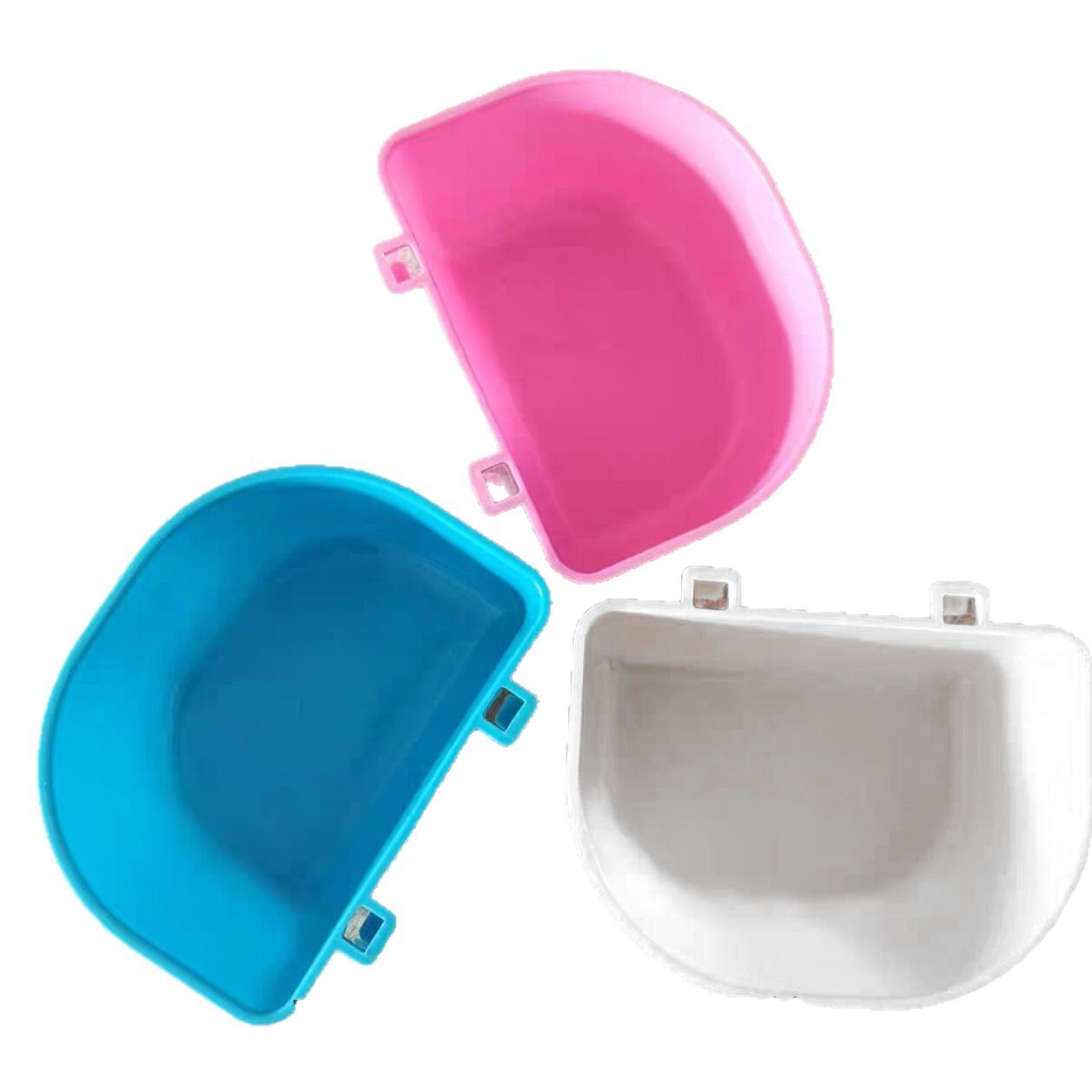 source manufacturer anti-tumble plastic pet bowl hanging dog/cat bowl pet rice bowl flight case pet hanging bowl full figure