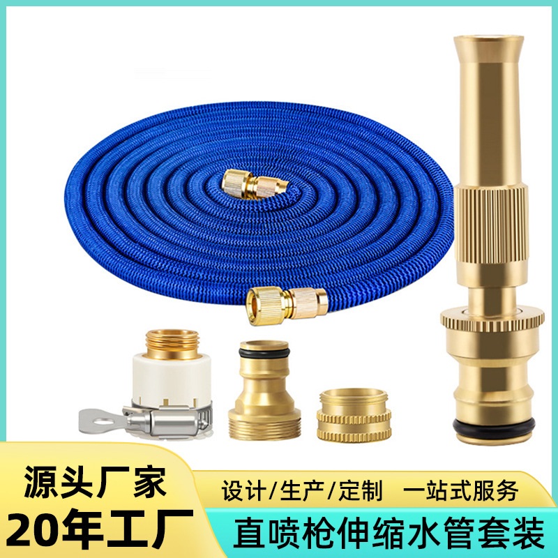 高压洗车水枪家用汽车清洁工具四季软管铜直喷枪浇花冲洗地水管
