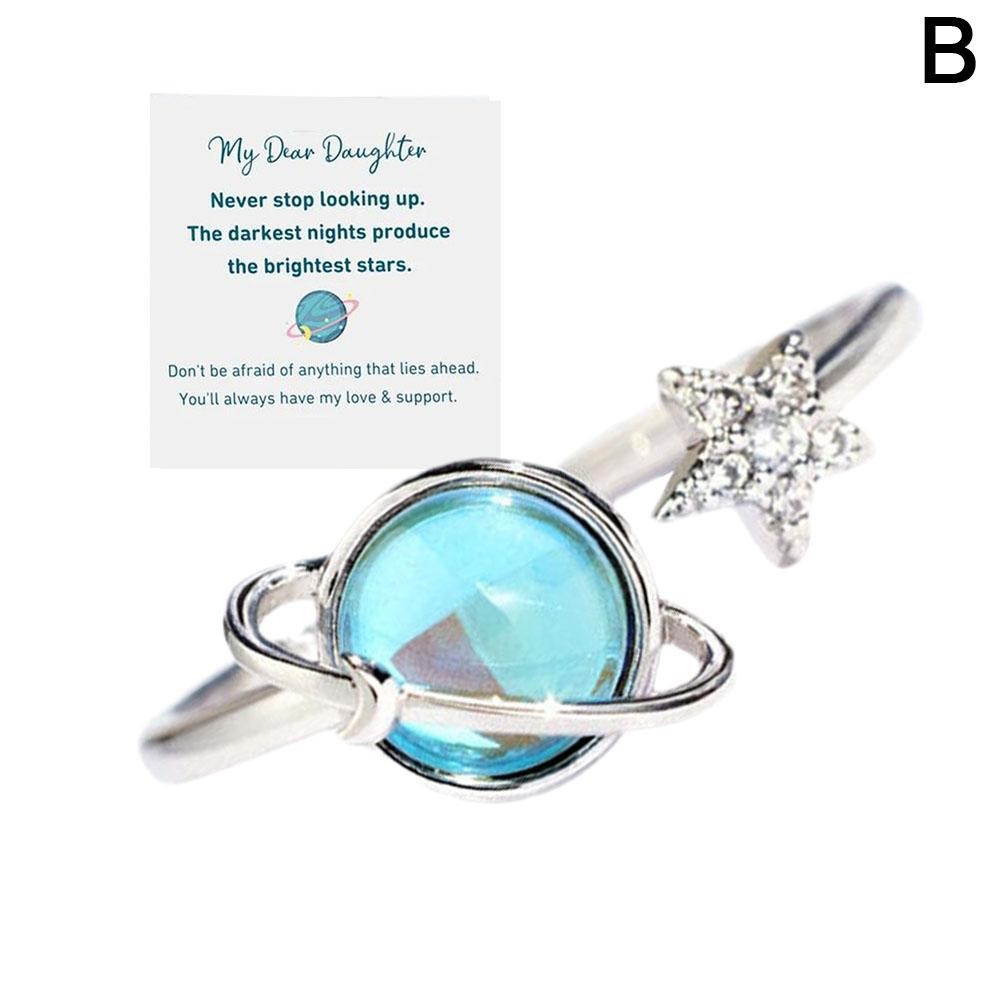 cross-border new arrival hot sale rotatable planet ring female decompression anxiety ring rotating anti-pressure decompression index finger ring details Picture