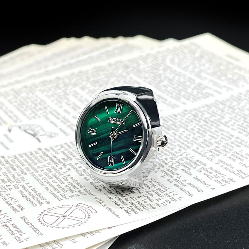 [ring watch] small green watch advanced men and women hot sale ring watch foreign trade amazon alloy shell manufacturer direct wholesale Specification drawing