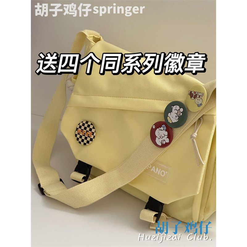 ins japanese harajuku retro workwear messenger bag female korean student large capacity messenger bag men's single backpack fashion Application Scenario