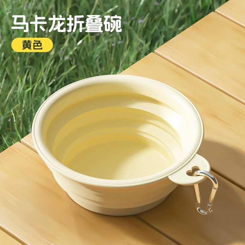 folding bowl for pet silicone bowl travel out drinking bowl portable dog bowl outdoor drinking water dogs and cats diet basin details Picture