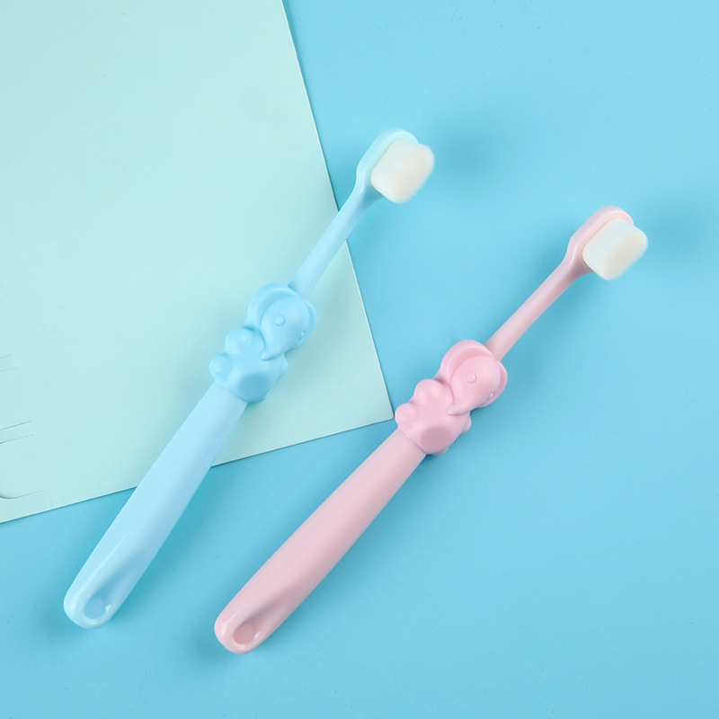 wangenmao children's toothbrush single 2-10 years old baby cartoon elephant fine soft hair toothbrush factory wholesale Application Scenario