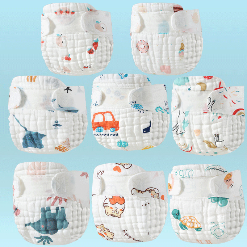 diaper gauze factory direct supply baby diaper cloth neonatal diapers pure cotton washable baby diaper pants summer Item Picture