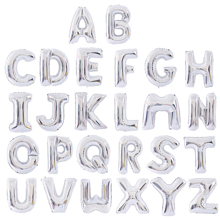 32-inch 40-inch 16-inch english letter aluminum balloon birthday party wedding celebration decoration aluminum foil balloon scene layout details Picture