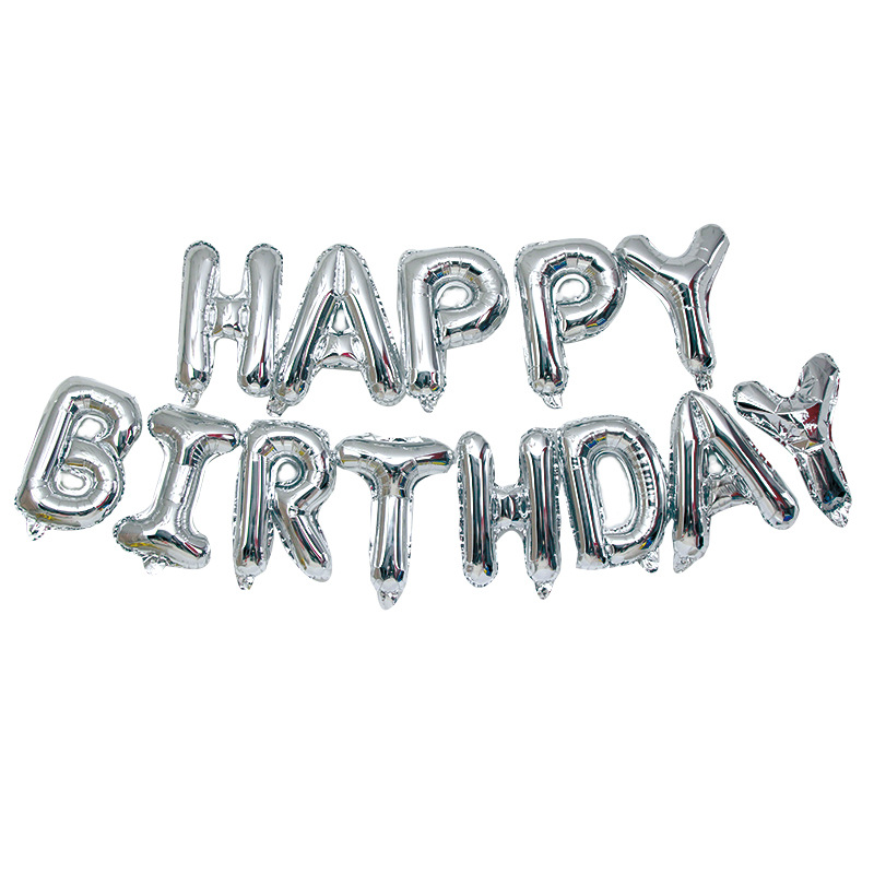 16-inch thin letter balloon aluminum film english letter balloon birthday decoration shopping mall layout aluminum foil body balloon Item Picture