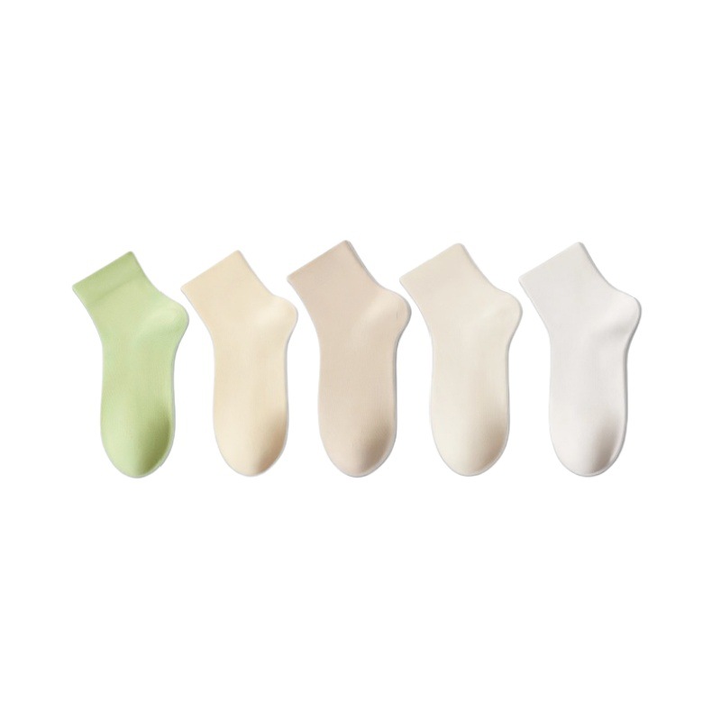zhuji socks women's socks thin cotton deodorant and sweat-absorbing breathable white sports low top tube socks wholesale full figure