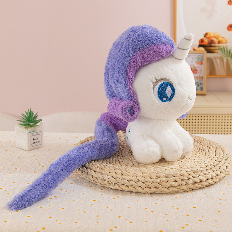 new cute little pony baby li plush toy doll my little pony: friendship is magical doll unicorn children's birthday gifts full figure