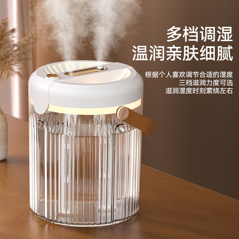 new humidifier large capacity double spray seven-color ambience light heavy fog humidification home air cleaner cross-border Item Picture