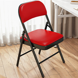 folding chair metal household simple armchair portable dining chair training chair office computer chair stool folding chair Item Picture