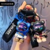 trendy cool flash electric bear keychain personalized bag ornaments female exquisite key chain cartoon boys car key pendant Item Picture