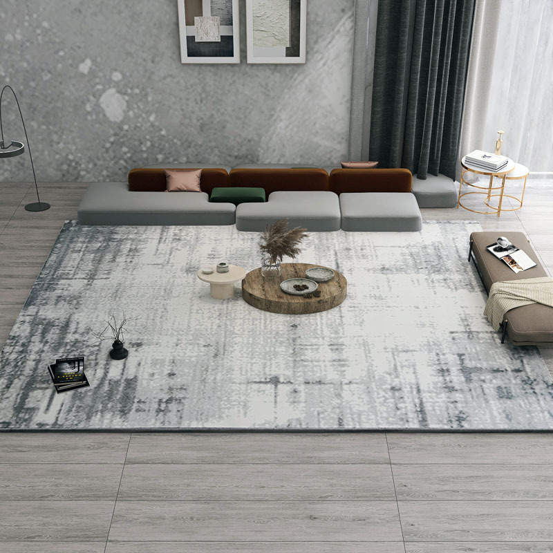 italian minimalist carpet living room coffee table carpet modern minimalist bedroom cream silent style advanced light luxury custom gray details Picture