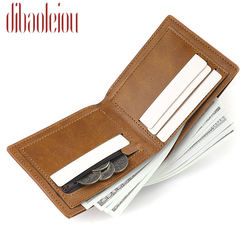 horizontal wallet wholesale men's short wallet men's student wallet retro wallet no logo factory spot Specification drawing