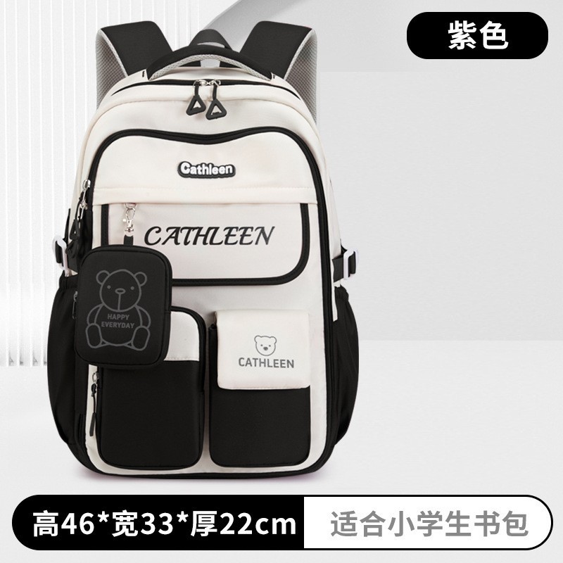 cross-border casual elementary school schoolbag spine protection burden reduction large capacity children's school backpack girls junior school backpack details Picture