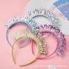 english letters sequins headband party decoration birthday hat korean style colorful girl headband wholesale Item Picture