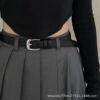 simple all-match belt pants ladies new belt black korean student korean style pant belt thin punch-free Specification drawing