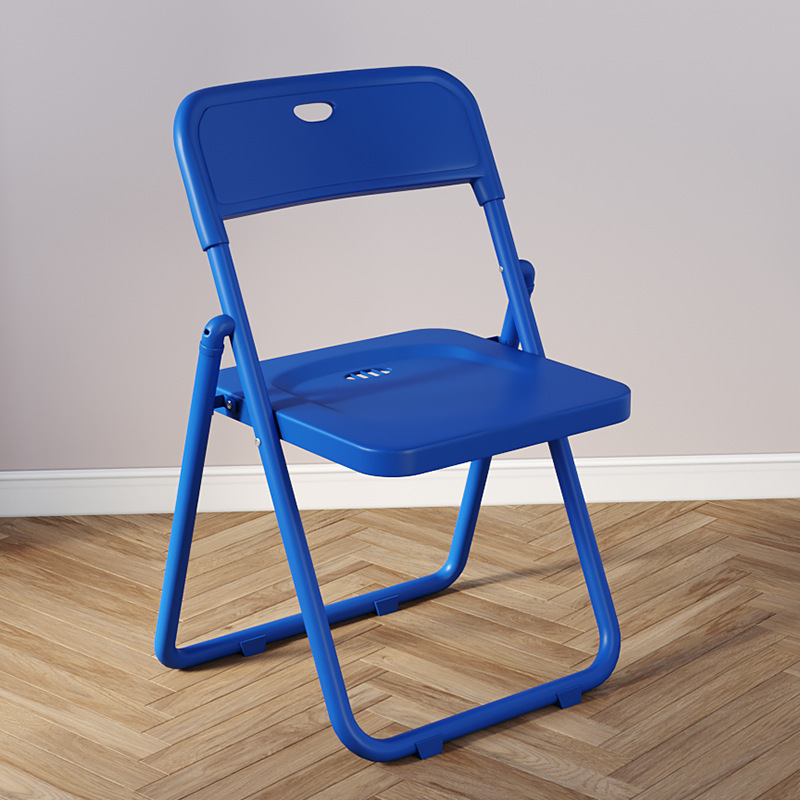 plastic chair folding home comfortable bedroom stool dormitory armchair office chair outdoor exhibition folding chair details Picture