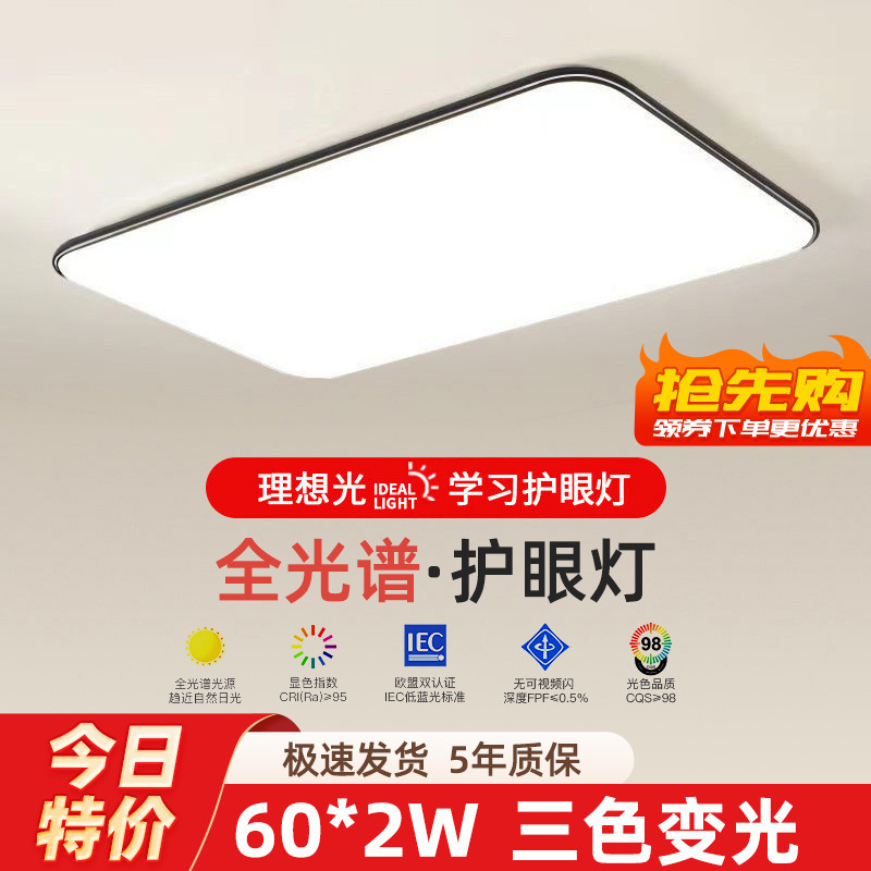 2025 new led ceiling lamp room bedroom light lamp in the living room hall modern minimalist and magnificent zhongshan lamps Specification drawing