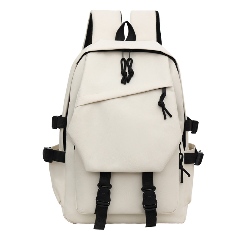 cross-border middle school and college schoolbag men's and women's backpack casual simple primary school student travel bag custom logo printing details Picture