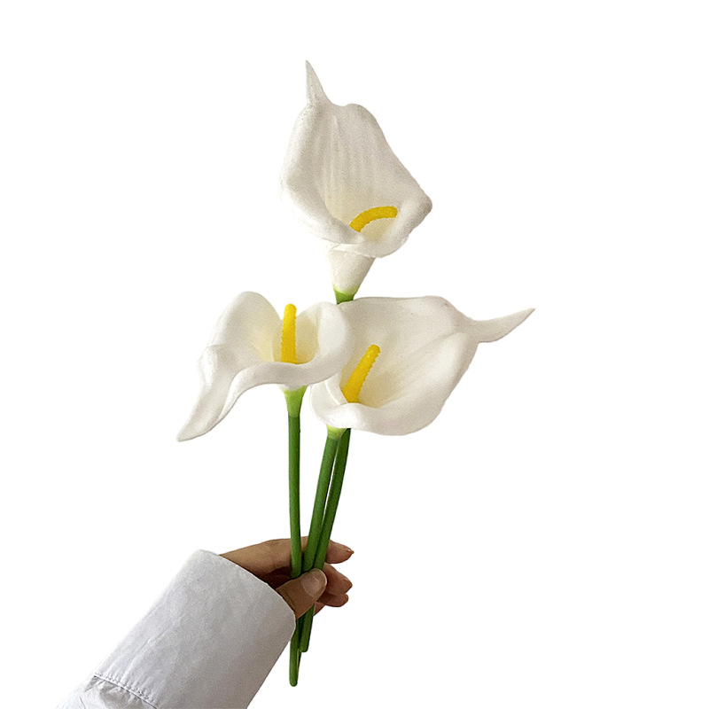 pu mini common calla artificial/fake flower wedding bouquet home decor floriculture simulation plant cross-border wholesale Item Picture