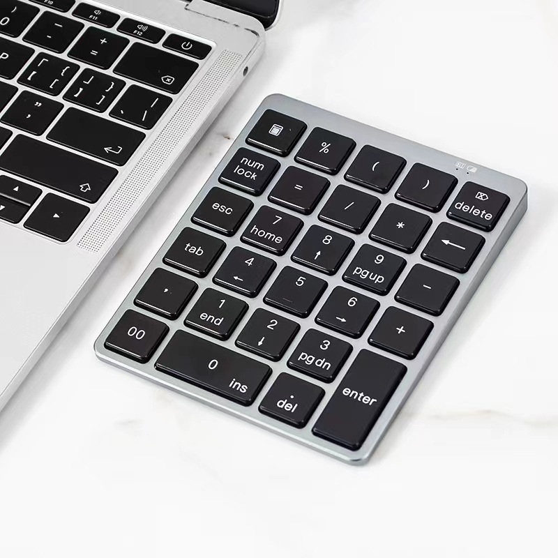 n970pro numeric keyboard 28 keys lightweight aluminum alloy external keyboard rechargeable numeric keyboard details Picture