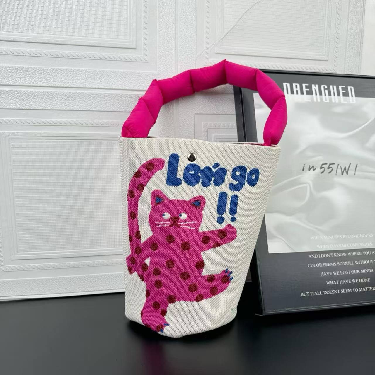 korean style ins new knitted shoulder bag dopamine cartoon cute summer wear crossbody handbag large capacity details Picture