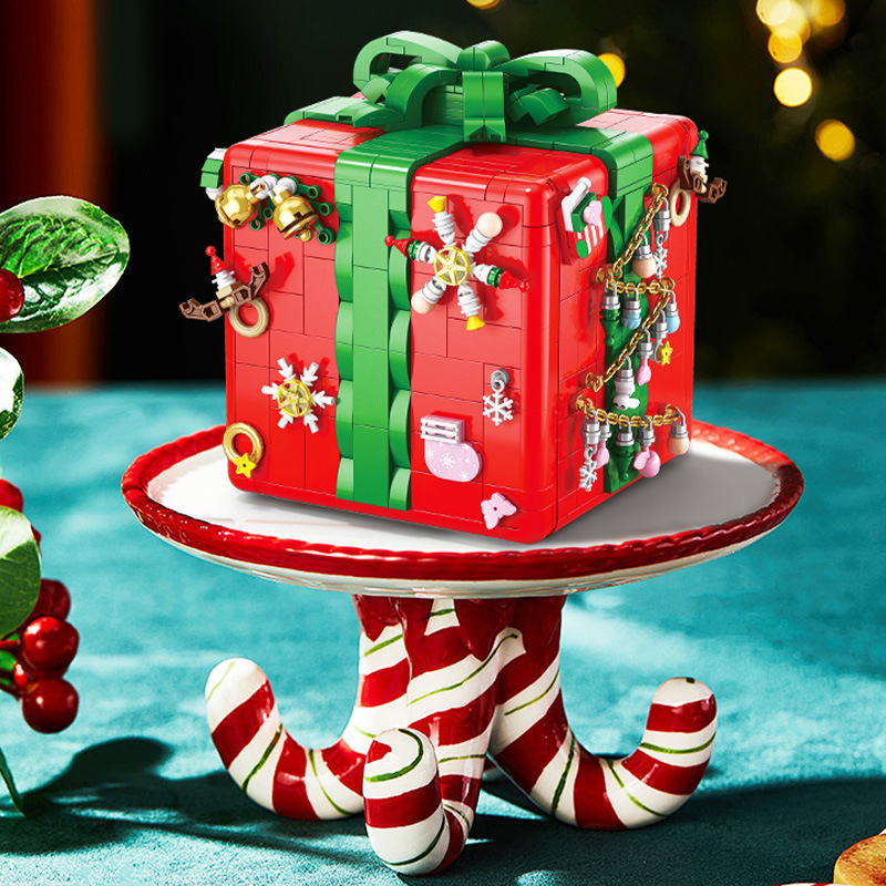 compatible with lego christmas organ box santa claus building blocks toys educational assembly gifts for men and women wholesale delivery Specification drawing