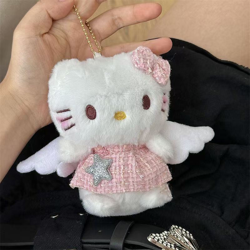 online influencer cute  kitty doll small pendant plush toy  doll bag pendant key ring doll details Picture