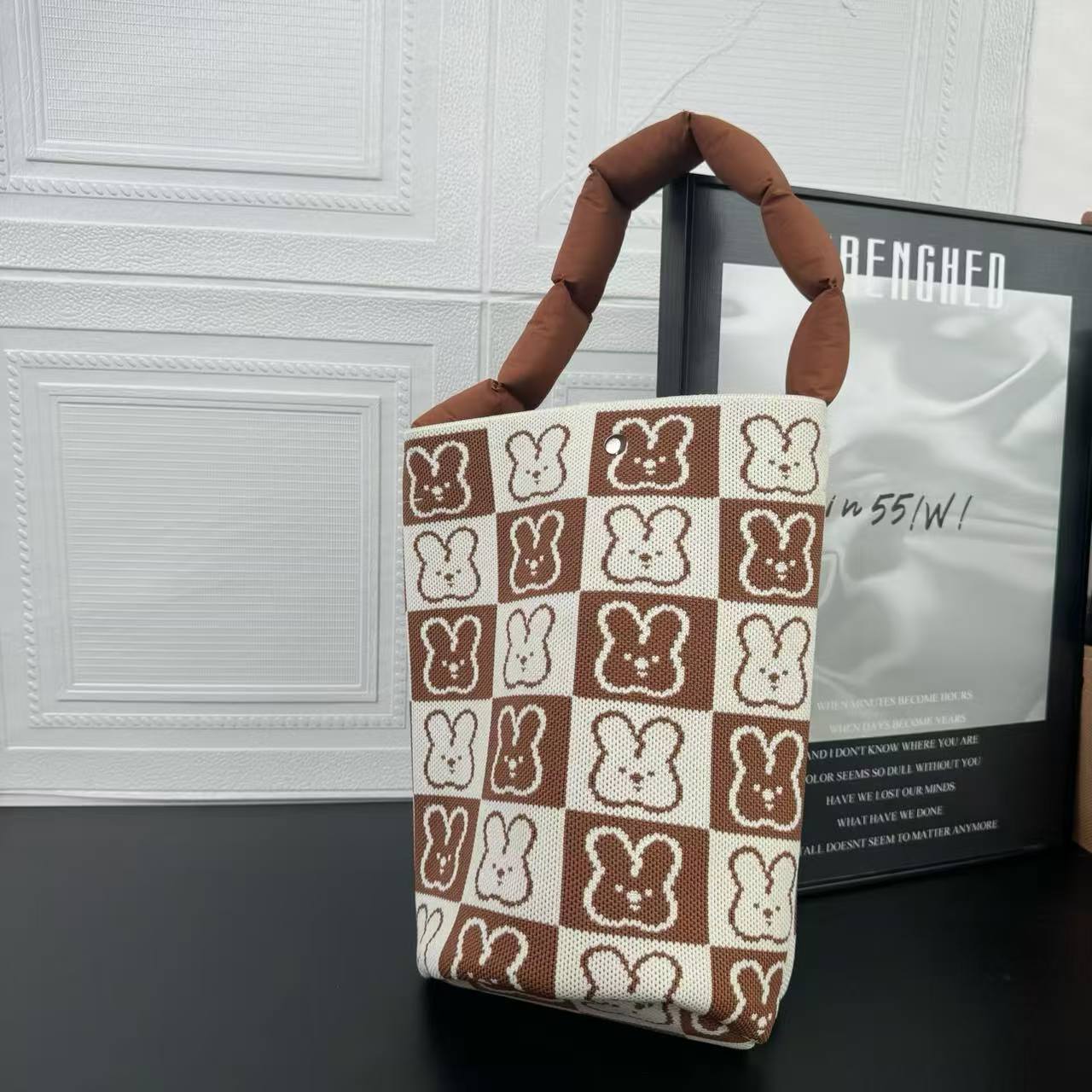 korean style ins new knitted shoulder bag dopamine cartoon cute summer wear crossbody handbag large capacity Item Picture
