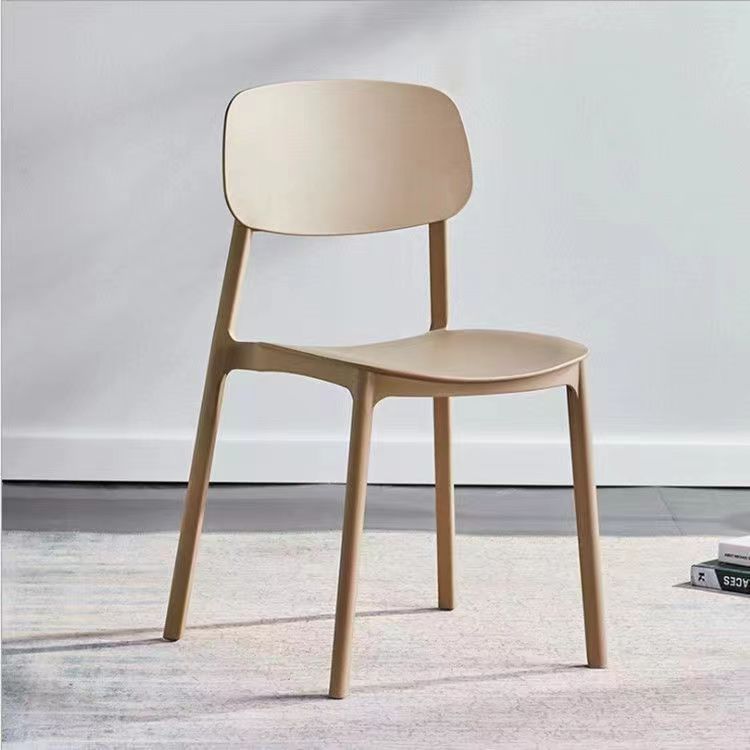 thickened plastic chair backrest office chair simple nordic noodle restaurant conference home sidewalk snack booth restaurant dining table and chair details Picture