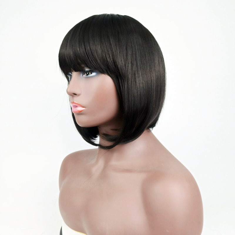 amazon spot wig supply bob haircut qi bangs short straight hair european and american ladies head cover foreign trade cross-border e-commerce Application Scenario