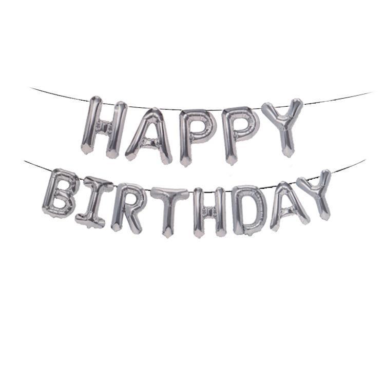16-inch letter aluminum balloon happy birthday balloon set happy birthday aluminum foil balloon number Item Picture