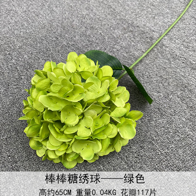 2025 new product recommendation single lollipop hydrangea wedding hall hotel home decoration props flower arrangement design soft decoration full figure