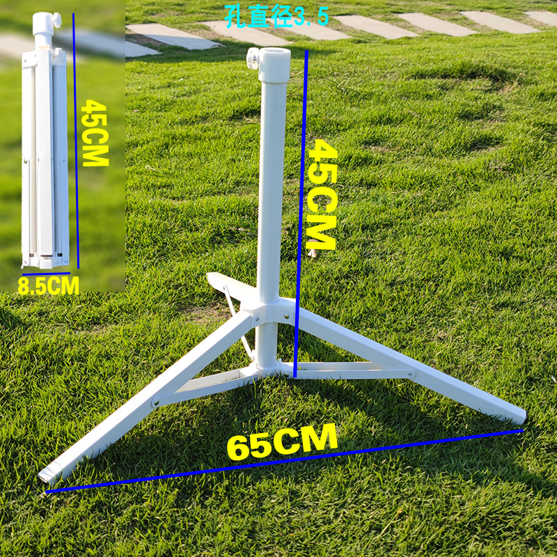 outdoor beach umbrella outdoor sun umbrella advertising umbrella floor umbrella sitting umbrella base iron four-leg paint bracket foldable Application Scenario