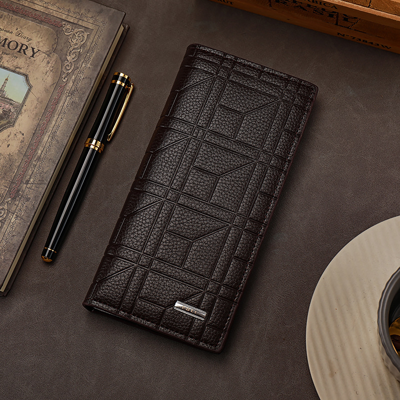 wallet men's long suit bag men's three-in-one multi-card-slot card holder wallet fashion change document package Item Picture