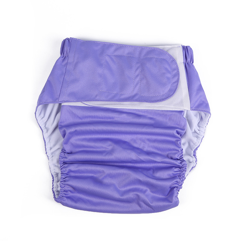 adult cloth diaper plus-sized velcro diaper washable breathable leak-proof incontinence-proof apron factory direct sales hair generation details Picture