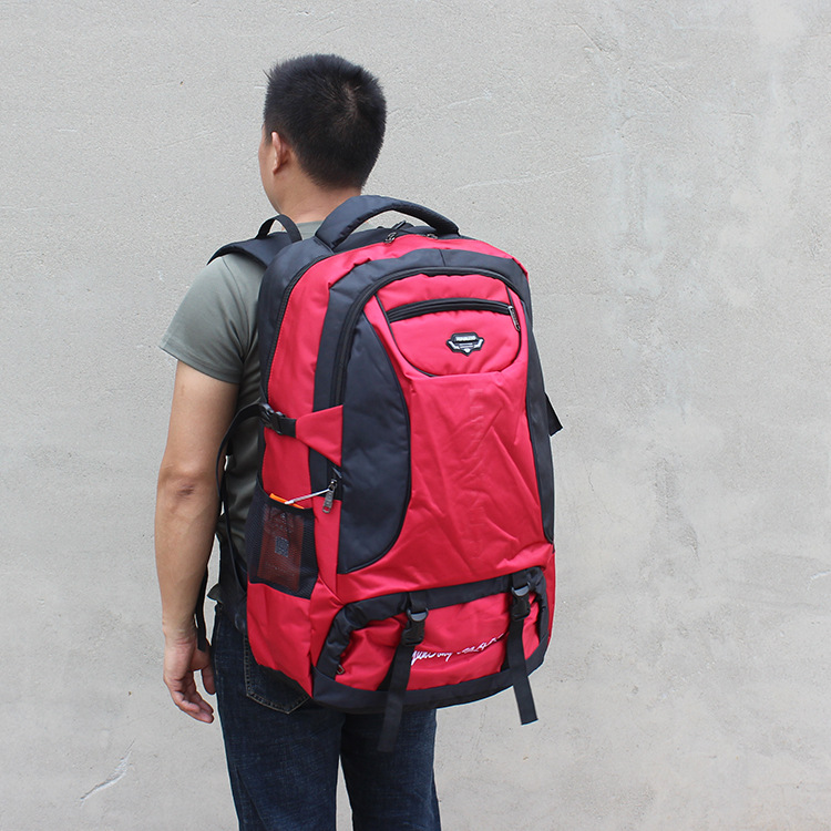 waterproof large capacity travel long-distance travel outdoor backpack men's large luggage clothes cotton quilt bag Specification drawing