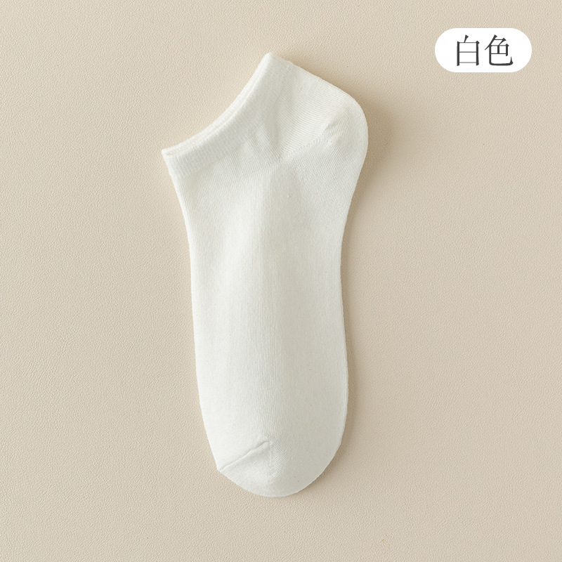 socks women's socks spring and summer thin pure color all-matching tight female cotton socks deodorant and sweat-absorbing breathable women's boat socks wholesale full figure