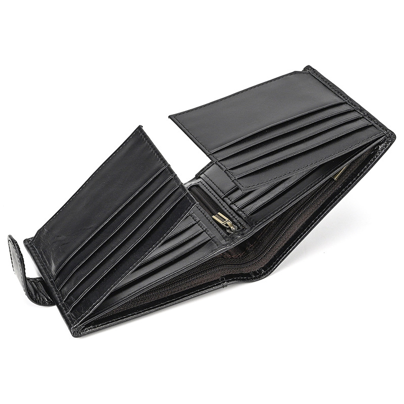 amazon men's wallet rfid genuine leather vertical wallet casual fashion multi-card-slot vintage cowhide coin purse Application Scenario