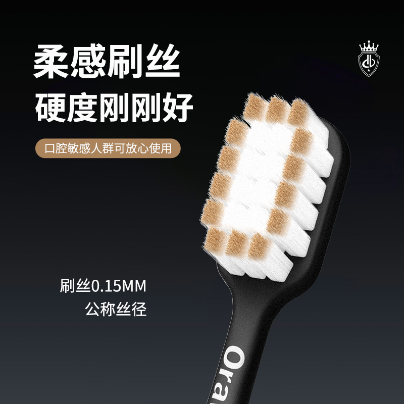 [c-end hot sale] advanced soft-bristle toothbrush wide head cleaning gum care ins wind non-slip handle couple home toothbrush details Picture