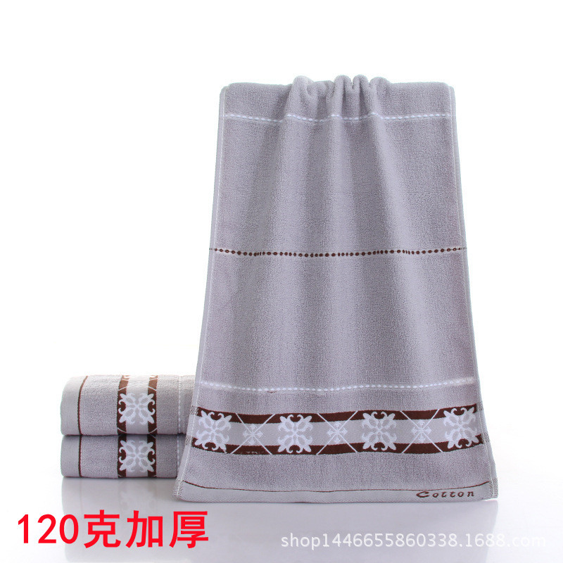 thickened cotton towel factory creative gift all cotton plain color face washing face towel absorbent daily necessities home logo details Picture