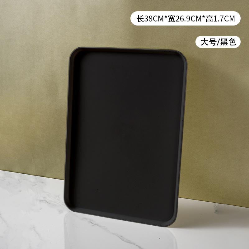 japanese style imitation wood grain tea tray plastic tray good-looking hotel commercial plate household plate plate dish bone dish Item Picture