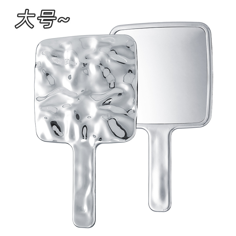 internet celebrity high-grade hand-held cosmetic mirror home retro ins goggles children's portable portable hand-held hairdressing mirror Item Picture